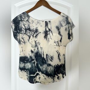 Kirra Navy & White Tie-Dye Open-Back Top | Size Small BoHo Y2K Vibe